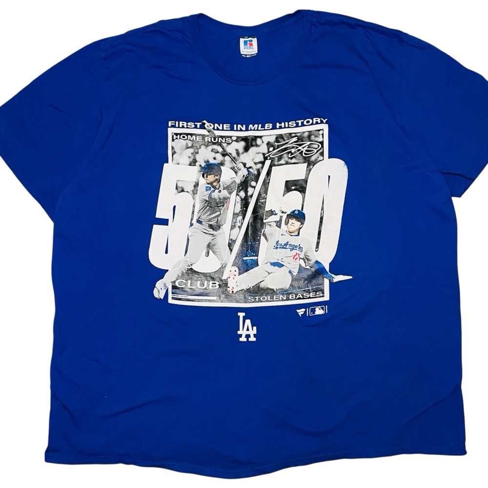 Los Angeles DODGERS Shohei Ohtani 50/50 T Shirt 4XL Mens Womens Unisex MLB